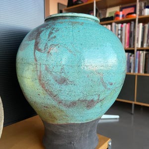 Mark Hines Raku Vintage Studio Pottery Vessel Vase Large - Etsy