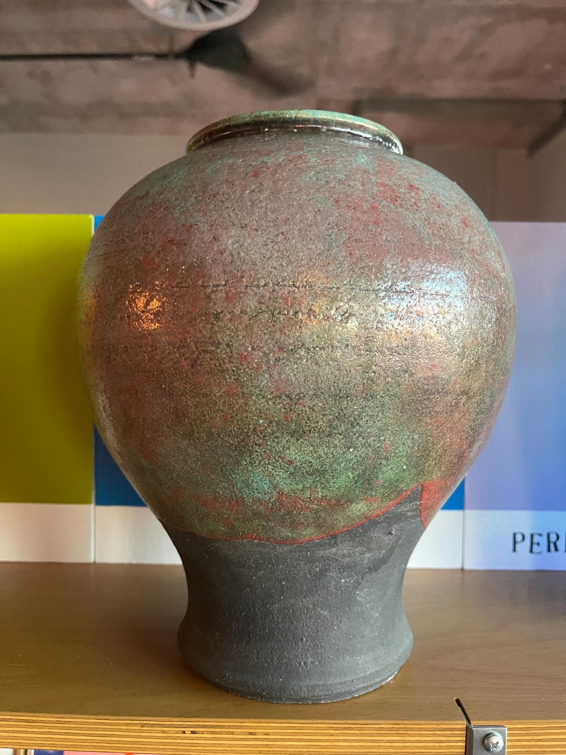 Mark Hines Raku Vintage Studio Pottery Vessel Vase Large - Etsy