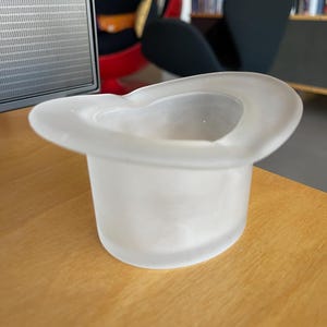 50s Val Saint Lambert Glass Lido Hat Belgium Ashtray
