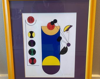 Pop Art Tiger Vidmar Abstract Geometric Signed Limited Edition Print Basketball