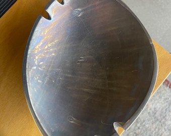 Large Vintage Nambe Metal Boomerang Nut Bowl Ashtray Form #763