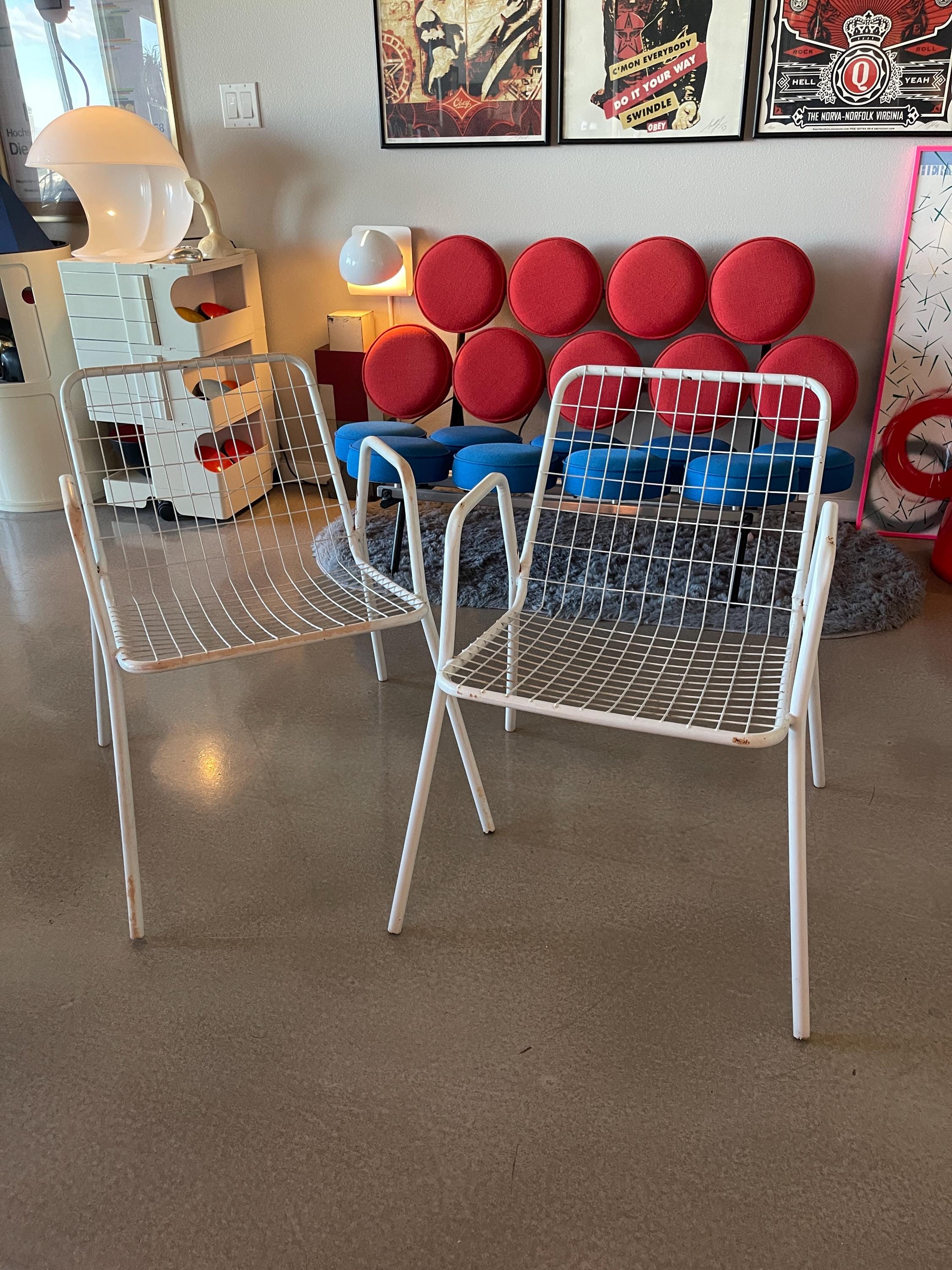 60s Italian Emu Rio Stackable Armchair Set Patio Bertoia Lounge - Etsy
