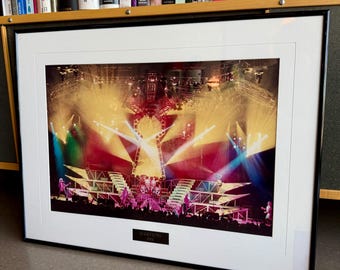 Fotografía vintage original firmada por Lewis Lee del concierto de la gira Love at First Sting de Scorpions.