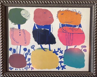 1963 Gail Holliday 3 Shmoos Hermana Corita Kent Arte de California Columbia MD