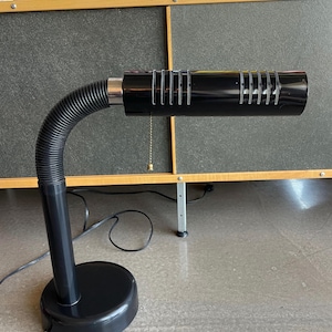 Postmodern Black Periscope Space Age Adjustable Gooseneck Lamp