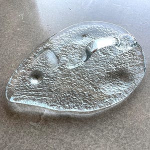 Ice Glass Mouse Platter Tray Sculpture Object Don Shepherd Blenko Attributed