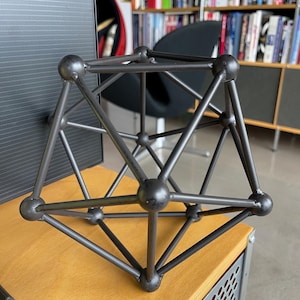 Atomic Design Polygon Geometric Op Art Sculpture Model Space Age