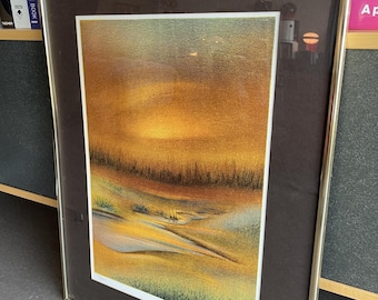 Marco litográfico numerado Golden Fields firmado por Roberto Righi