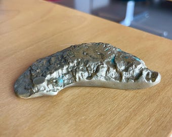 Vintage Brass Oyster Shell Vide Poche Nut Stash Dish Ashtray