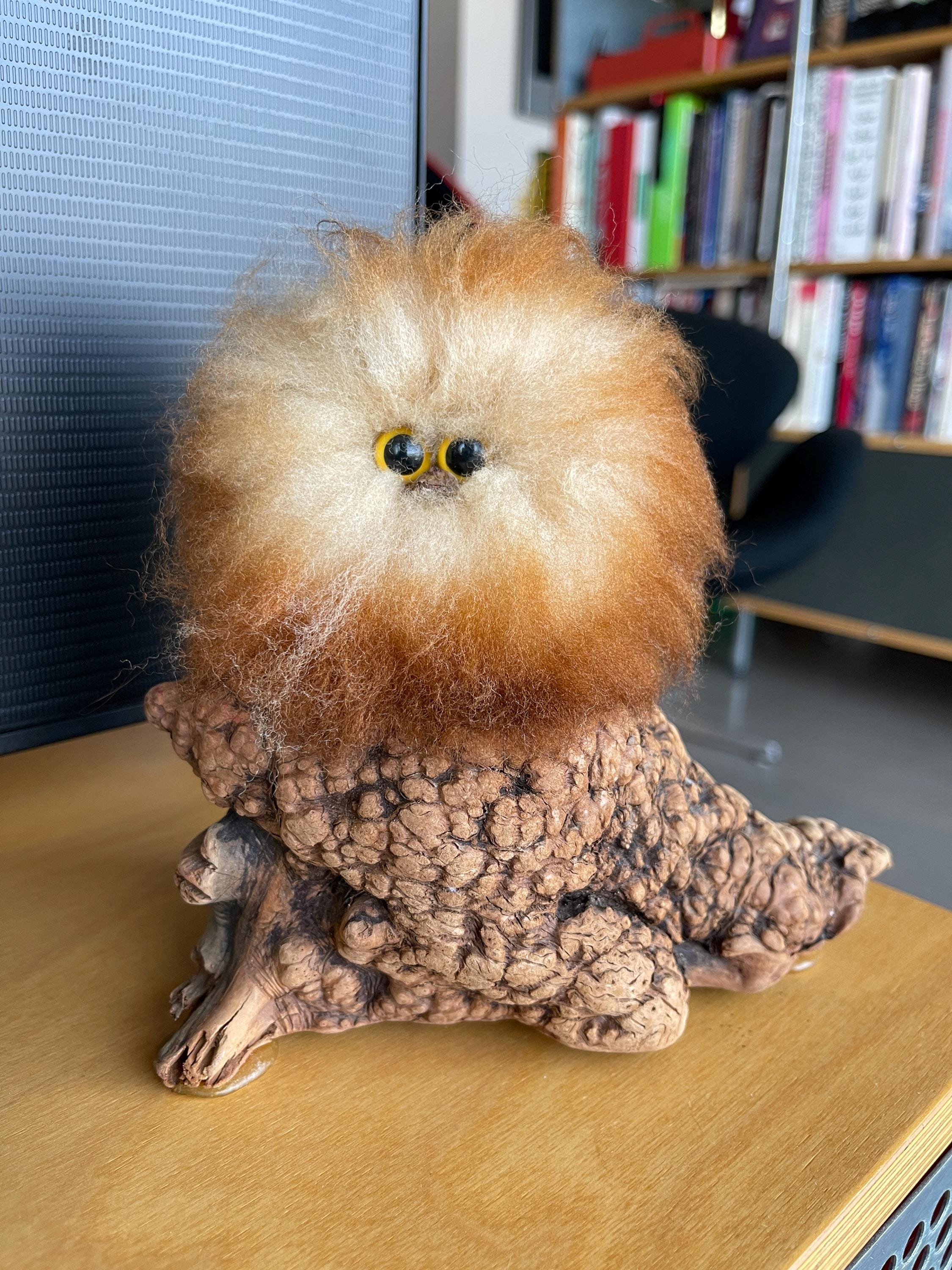 70s Sandy Finch Wooly Whooos Owl Sculpture Burlwood Wool - Etsy