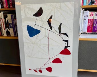 1977 Alexander Calder  National Gallery of Art Exhibition Poster Custom Acrylic Box Frame Jerry Solomon LA I.M. Pei