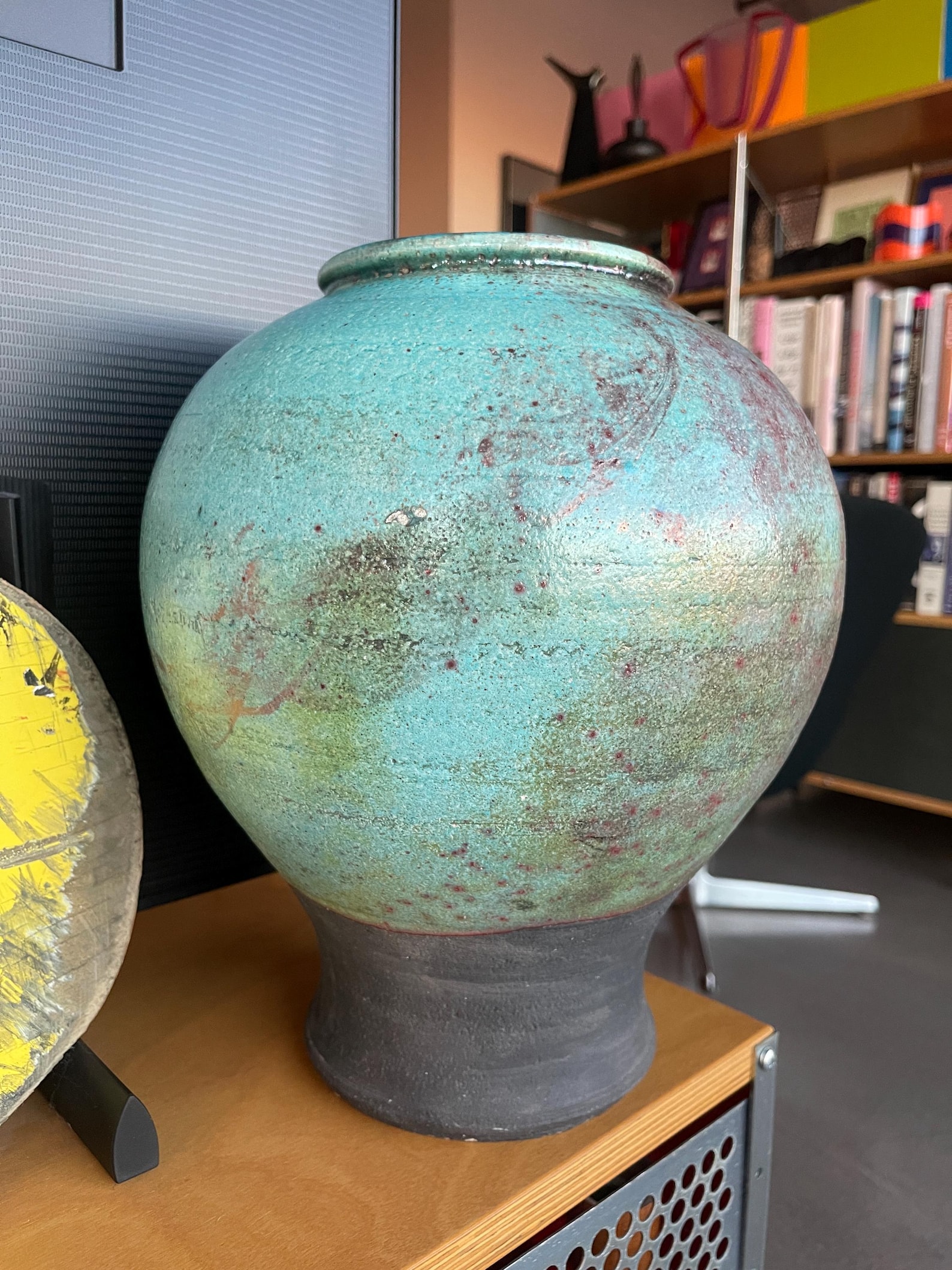 Mark Hines Raku Vintage Studio Pottery Vessel Vase Large - Etsy