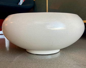 Mid Century Architectural Planter Pot Low Profile Round Bowl Ceramic Follis Gainey Style