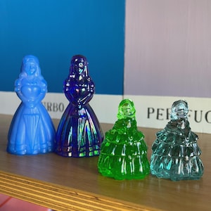 Boyd Glass Uranium Carnival Cased Blue Aquamarine Jennifer Nancy Sculptures