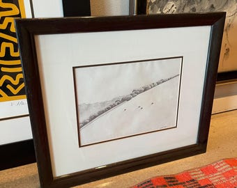 Signed KPS 86 Gary Larson Style Illustration Framed Landscape