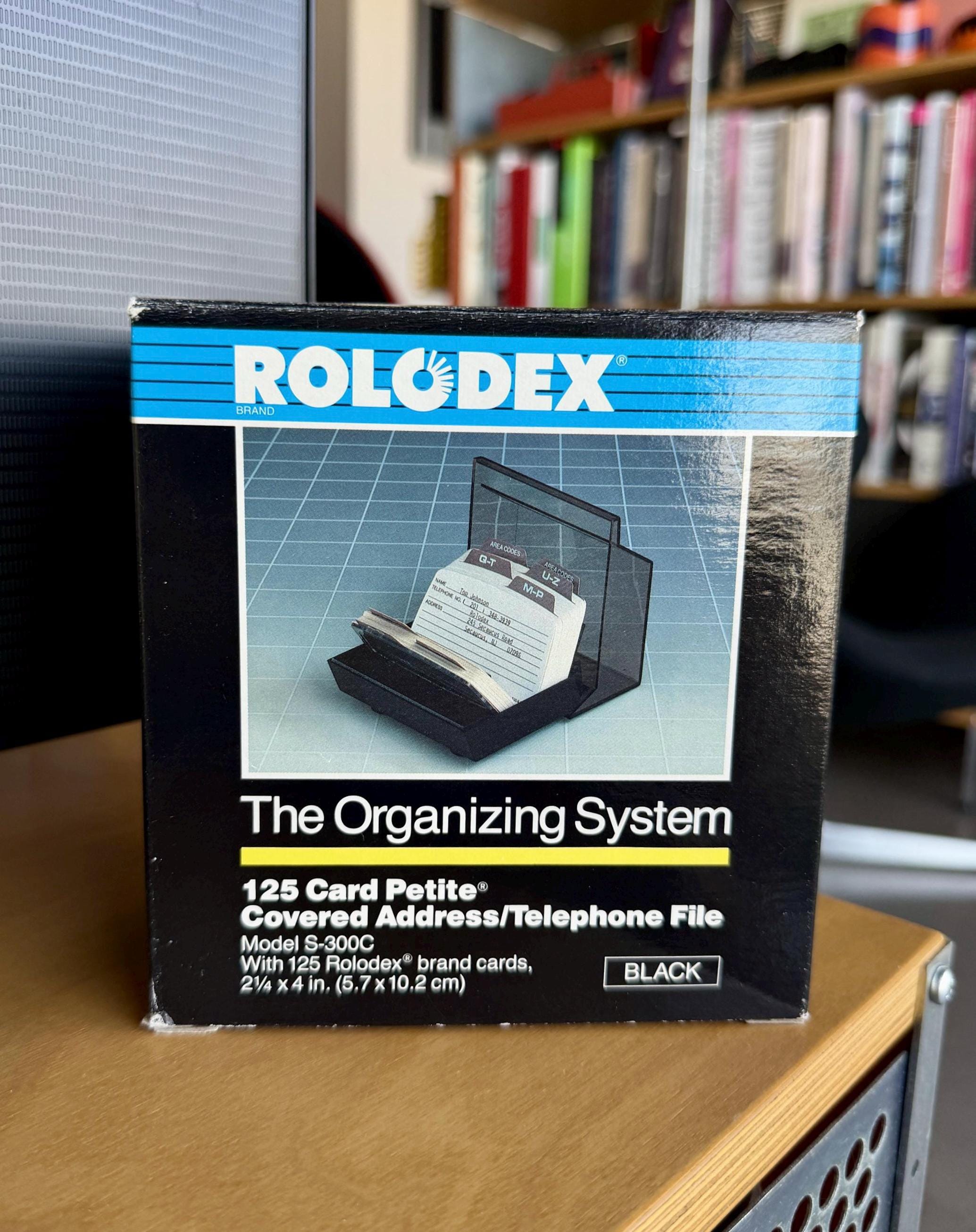 80s Rolodex S-300C 125 Card Petite Covered File Desk Organizer NIB