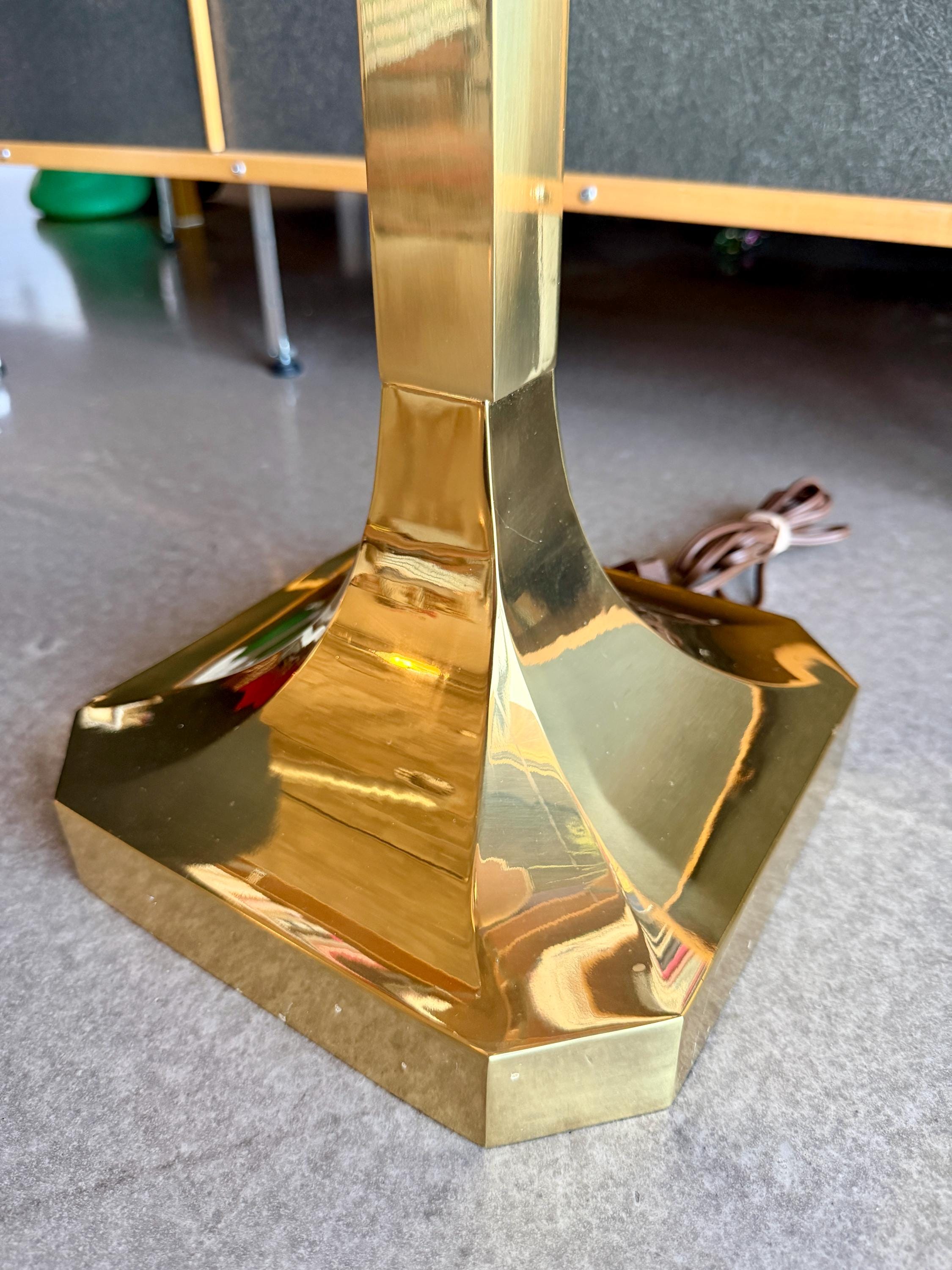 Vintage Frederick Cooper Sculptural Brass Floor Lamp Hollywood