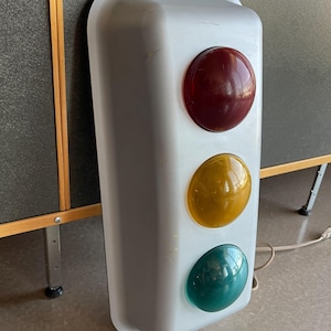 Swedish Pop Art Traffic Light Push Button Sculpture Lamp Postmodern