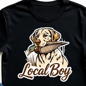 Local Boy Hunting Dog Camo Southern Country Pride T-Shirt, Vintage Outdoorsman Tee, Rustic Hunting Gift, Rural Lifestyle Graphic Top