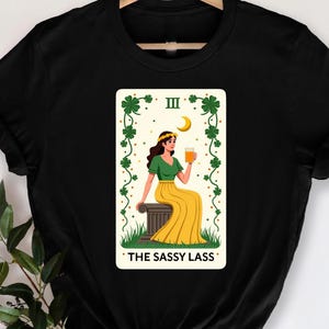 T-shirt drôle de carte de tarot impertinent de la Saint-Patrick, chemise de la Saint-Patrick, chemise de tarot irlandais, chemise irlandaise drôle, chemise impertinente