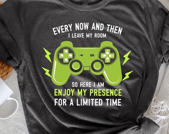 Jeux amusants de temps en temps, je sors de ma chambre Cadeaux pour joueur, joueur hilarant, chemise de jeu amusante, cadeau pour amateur de jeux vidéo, joueur occasionnel
