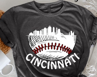 Vintage Cincinnati, Cincinnati  Cityscape, Cincinnati  Baseball Lover, Cincinnati  Men Women Kids T-Shirt, Baseball Dad,  Baseball Player