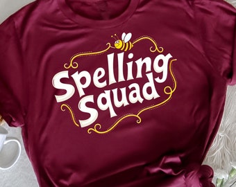 Spelling Bee Squad T-Shirt, Funny Spelling Bee Team, Cute School Competition, Bee Lover, Perfect Gift for Spelling Bee, Educational Humor