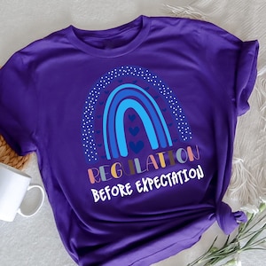 Regulation Before Expectation T-Shirt, Autism Awareness, Special Education Teacher Gift, Sensory Regulation, Thoughtful Teacher Gift