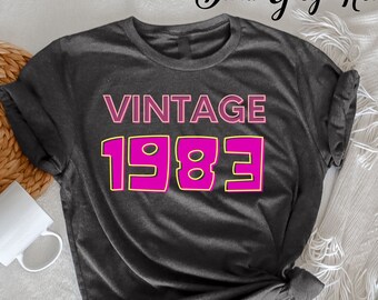 1983 Vintage Shirt, 1983 Vintage Tee, 1983 Retro Shirt, 40th Birthday,  1983 Birthday Shirt, 40th Birthday Gift, 40th Birthday Gift Shirt