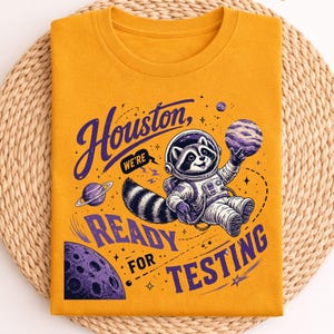 Houston was klaar voor testen Testdag klaar grappig student T-shirt examen motivatie shirt school humor T-shirt studietijd shirt terug naar school cadeau