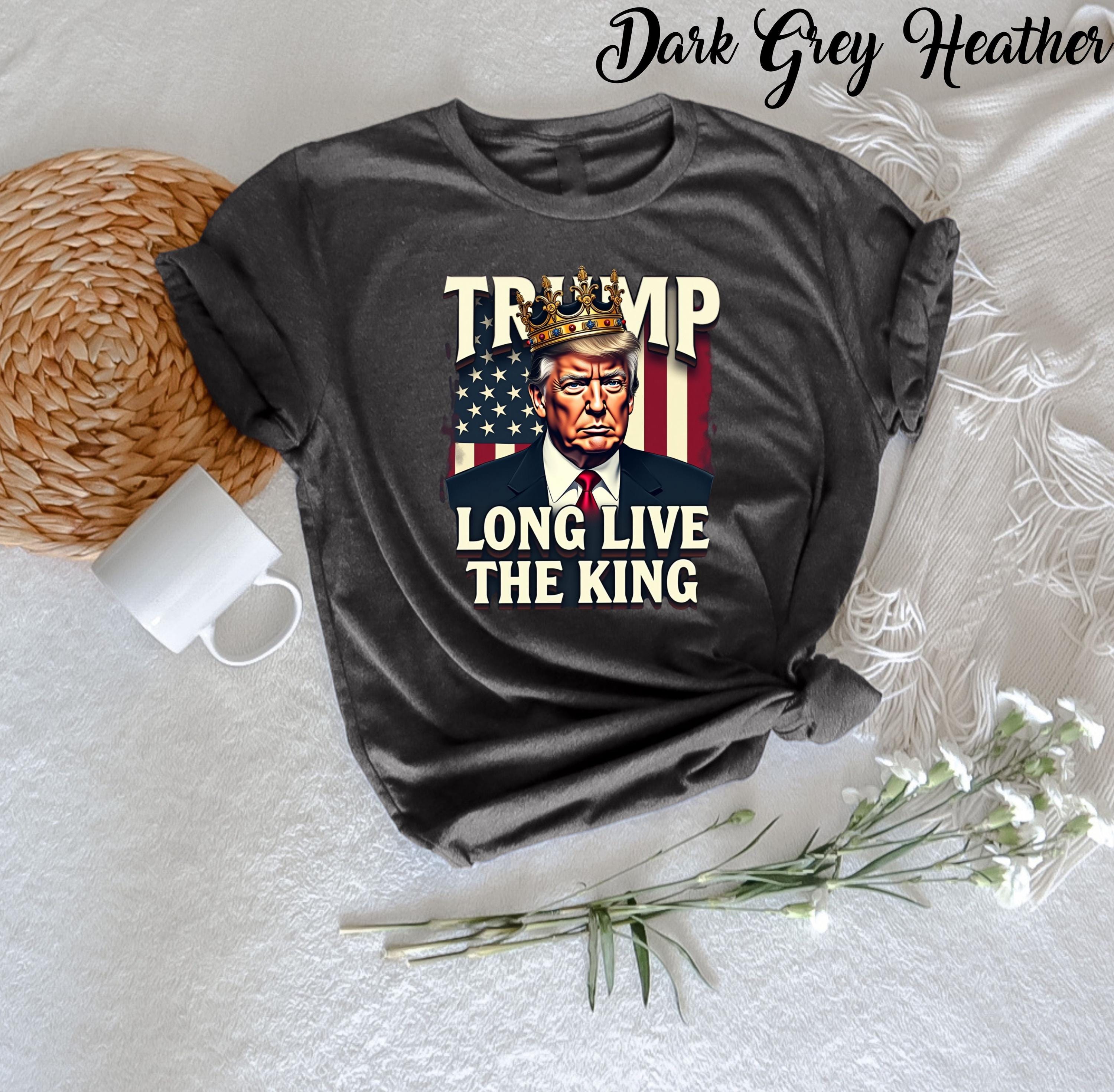 T-shirt KING TRUMP Patriotique Américain - Coton - Tailles S à 2XL - Neuf Avec étiquettes - Fabriqué Au Texas