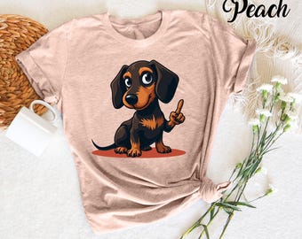 Negro Camisa Perro Salchicha Camisa Divertida Camiseta De Perro