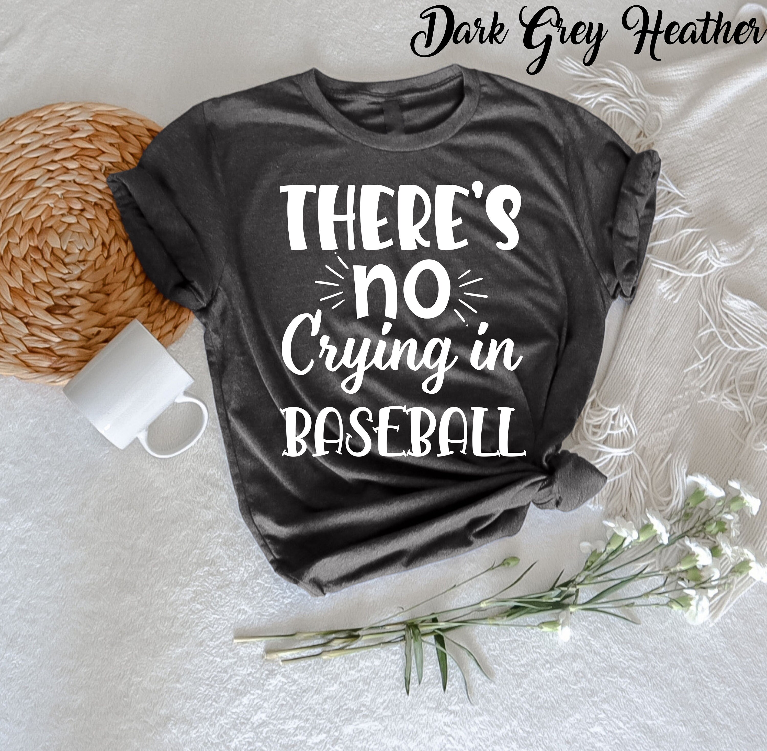 T-shirt Baseball - 'Pas De Larmes Au Baseball' - Unisexe, 100% Coton, Tailles S à 3XL