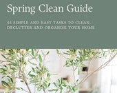Spring Clean Guide, Cleaning Guide, Spring Clean, Declutter, Cleaning Template