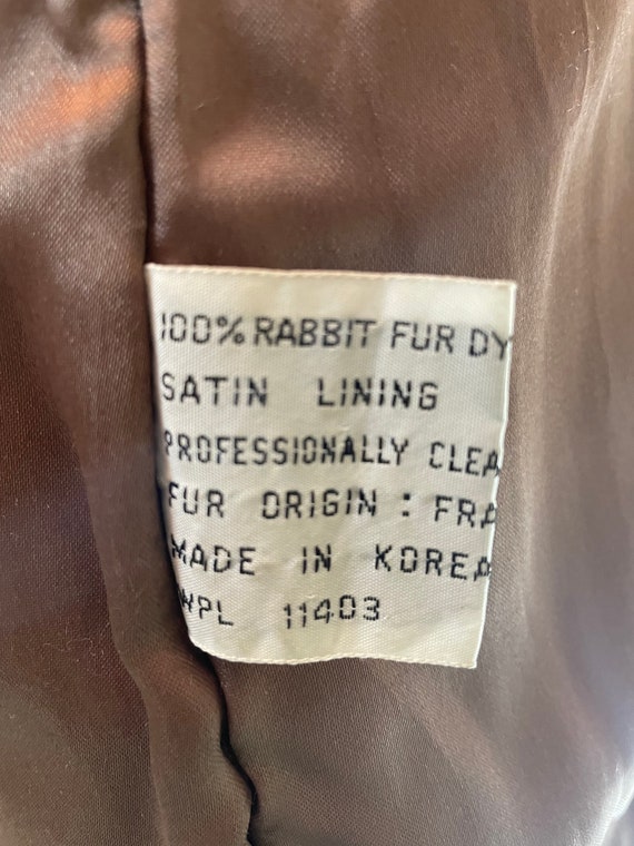 Vintage - Brown Genuine Rabbit Fur Jacket | Coat … - image 6