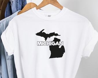 Comfort Colors Shirt,Michigan State Shirt, USA States Shirt, Michigan Lover Shirt, State Shirt,Map Silhouette,Hometown Shirt, USA Trip Shirt