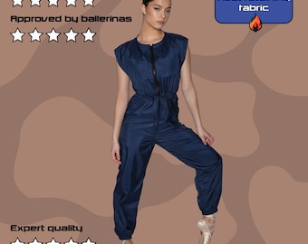 Ballet Warm-Up Jumpsuit - Ballet Romper - Women's Ballet Overalls - Dance Onesie - Ballet Gifts - Dancewear - Workout - Exercise - Bosaddo
