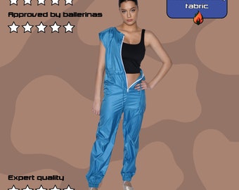 Warm-up Jumpsuit - Ballet Jumpsuit - Ballet Warm-Up Overalls - Onesie - Romper - Ballet Gift - Activewear - Dancewear -Dance Clothes-Bosaddo