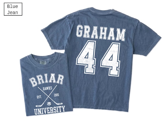 Vintage Briar University Graham 44 Hockey 2 Side Shirt, Comfort Colors Custom Campus Hockey T-Shirt, Unisex Tee