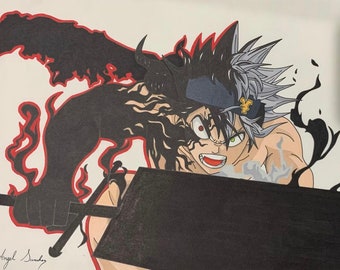 Anime Black Clover Demon Asta als DRUCK