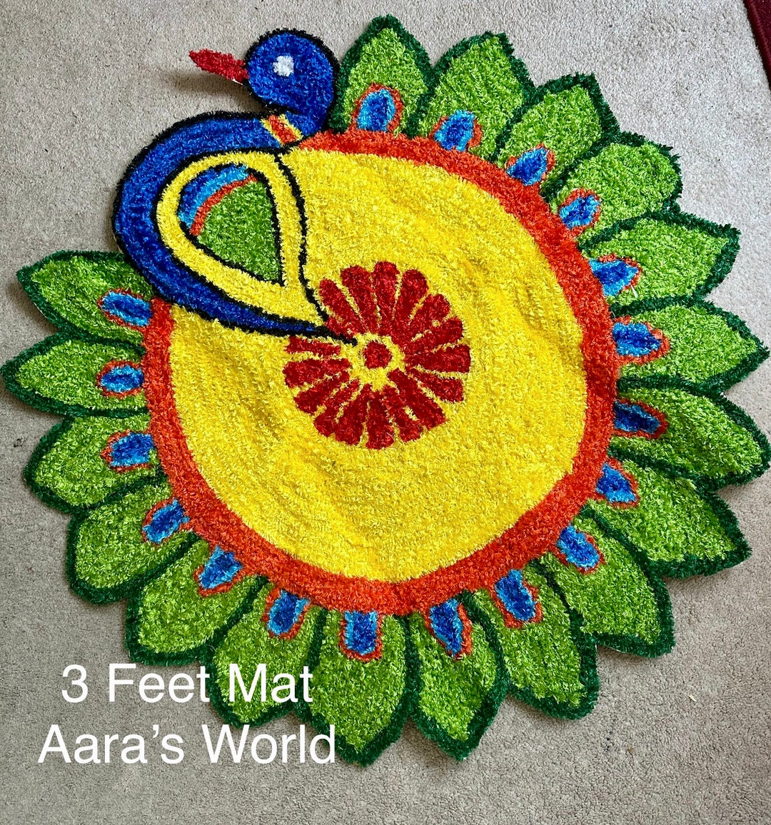 Beautiful Rangoli Mats for All Occasions Like Pooja Decor Etsy