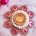 Diwali Tealight Candle Holder/ Puja Decor/Return gift, Valentine Gift, Diwali/Rangoli decor/Holiday Decor, Birthday Gift , bulk gifts SALE