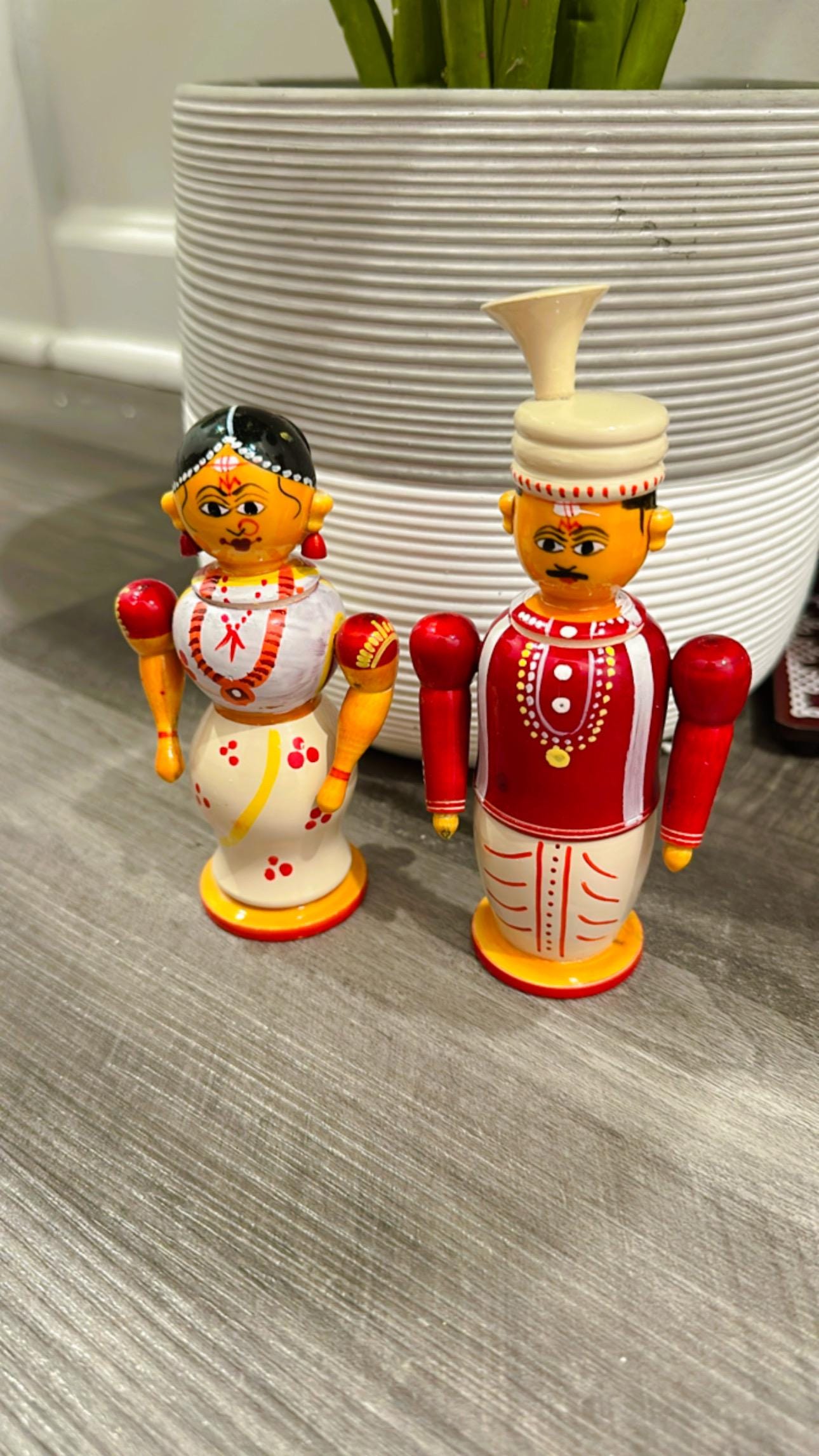 【lintu様お取り置き】 (ルーテボ)★フラワーガール★Kersti Kondapalli Tulsi Plant/ Pot for Pooja Purpose /home Decor