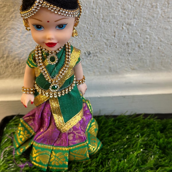 Welcome Doll for Sankranthi Decoration/golu dolls /Welcome Indian girl for House warming,marriage,Lehenga Dolls,halfsaree,Baby shower
