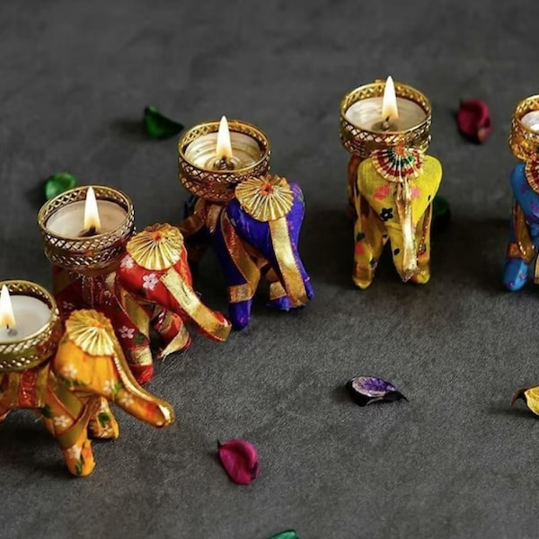 Tea Light Holder, Elephant Candle holder, Festive Gift Ideas, Home Decor, Christmas gifting/Holiday candles /Indian Bulk Return Gifts