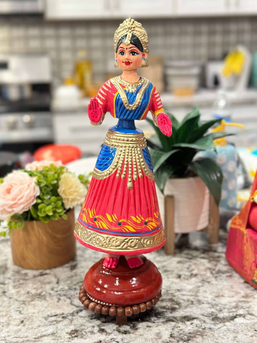 Kondapalli Buttabomma Dancing Doll, Pooja Decor, Sankranthi Gift