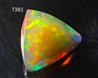 Natural Ethiopian Opal/Cut Opal Gemstone/Opal Faceted/Faceted Ethiopian Opal, Loose Opal/Ethiopian Opal Stone/Multi Fire Welo Opal/8X8X5MM