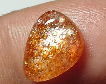Zonnesteen edelsteen, losse zonnesteen cabochon, gebruik zonnesteen voor het maken van sieraden, aangepaste ringen en hangers, gepersonaliseerd cadeau, CTS, 3,85 maat 13X10X4MM