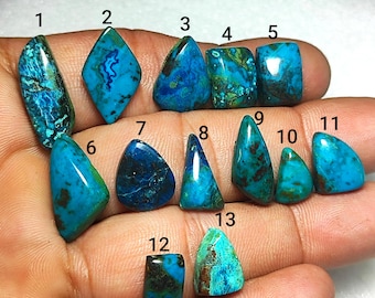 Azurite Shattuckite, Chrysocolla, Natural Azurite Cabochon, Chrysocolla Pendant,Shattuckite Stone,Gemstone for Jewelry Making, Mix Lot Cabs