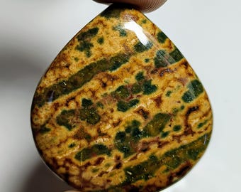 Cabujón de piedra de sangre, piedra preciosa de sangre natural AAA, para joyería artesanal y envoltura de alambre, joyería con piedra de sangre, 94,80 quilates, tamaño: 41 x 38 x 7 mm